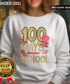 Pretty 100 Days of School Sweatshirt featuring colorful design, perfect for celebrating the 100th day of school.