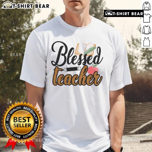 Pretty Blessed Teacher T-Shirt featuring a stylish design perfect for educators who love to express their faith and passion.