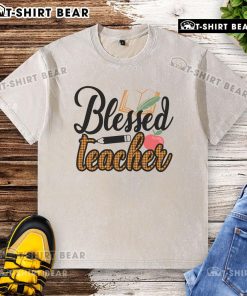 Pretty Blessed Teacher Washed T-Shirt in soft fabric with a stylish design, perfect for educators and casual wear.