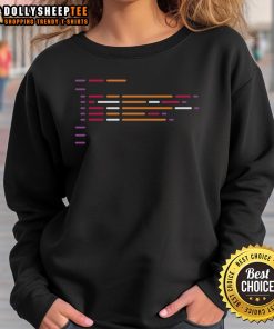 Colorful abstract code lines design on a programmer geek developer sweatshirt, perfect for tech enthusiasts.