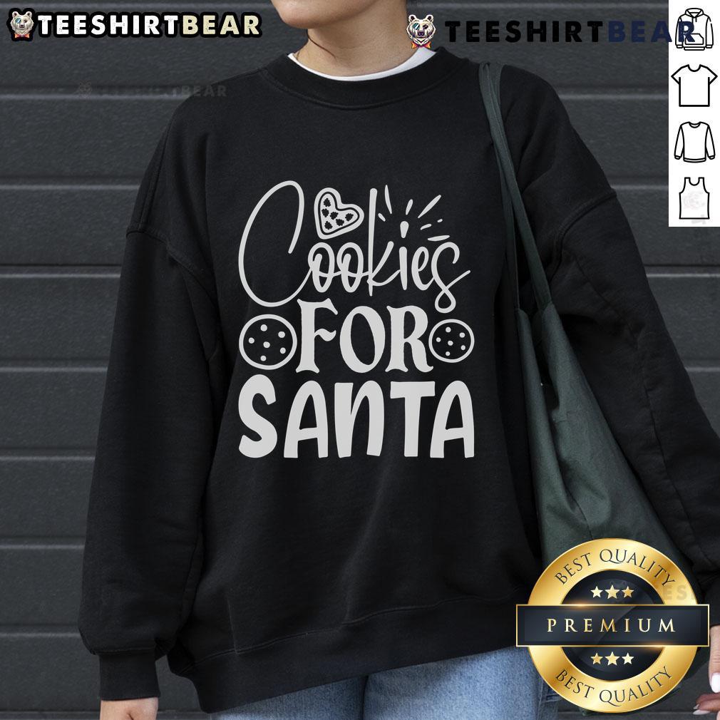 Pretty Cookies For Santa Sweatshirt Cozy sweatshirt featuring 'Pretty Cookies for Santa' design, perfect for festive holiday gatherings and Christmas celebrations.
