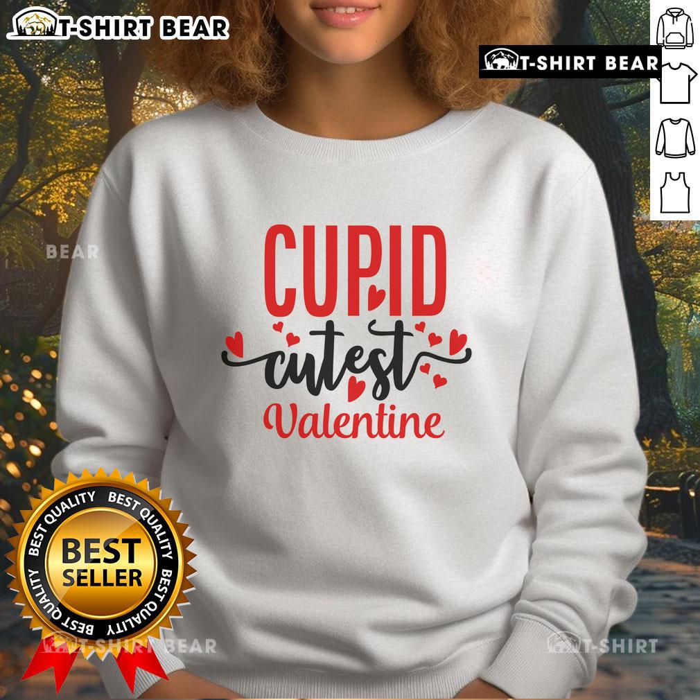 Pretty Cupid Cutest Valentine Sweatshirt Pretty Cupid cutest Valentine sweatshirt featuring a charming heart design, perfect for Valentine's Day celebrations.