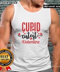 Pretty Cupid cutest Valentine tank top featuring a charming heart design, perfect for festive celebrations.