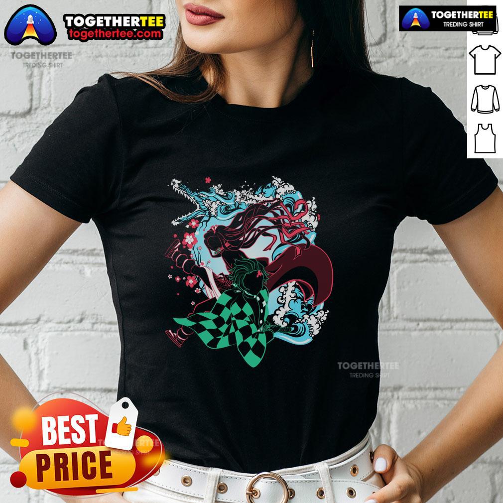 Pretty Demon Slayer Siblings Ladies Tee Pretty Demon Slayer siblings graphic tee for ladies featuring vibrant designs and stylish fit for anime fans.