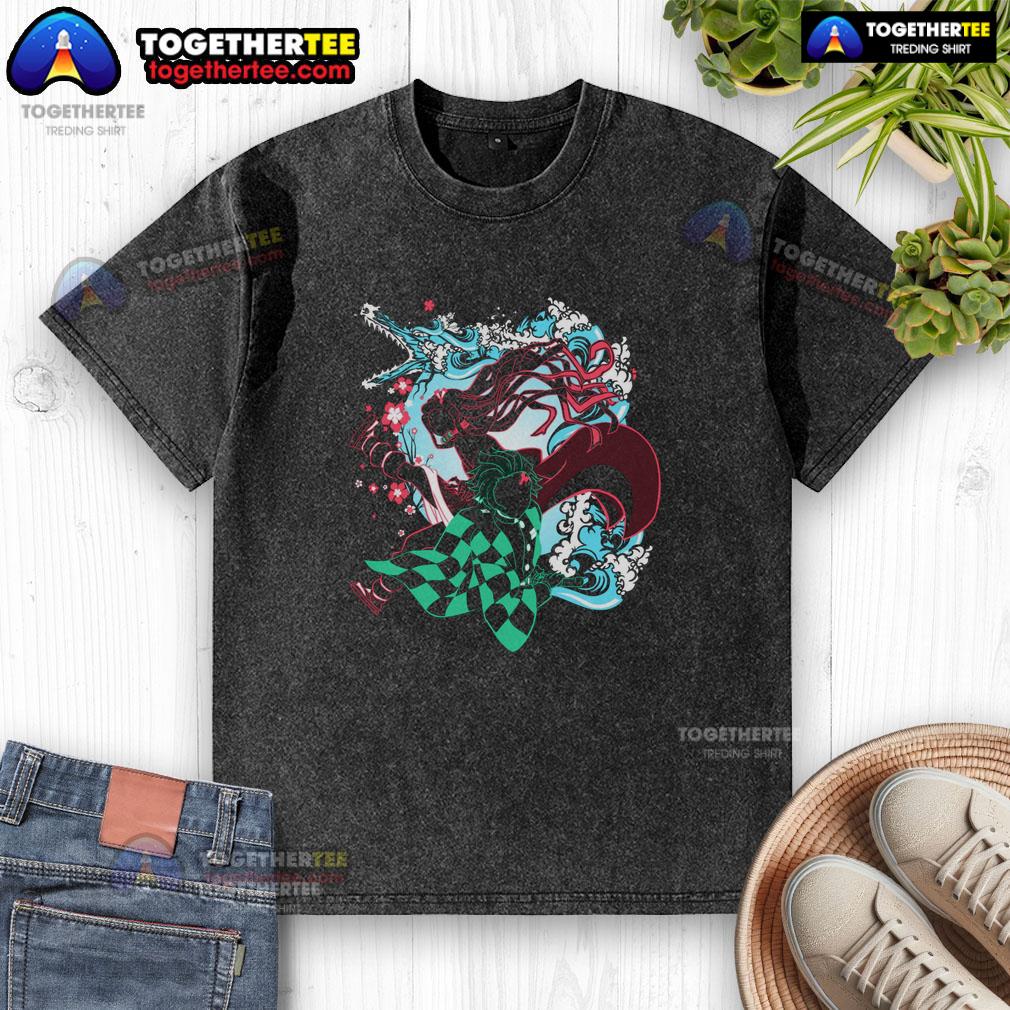 Pretty Demon Slayer Siblings Washed T Shirt Pretty Demon Slayer siblings graphic washed T-shirt featuring vibrant anime artwork and comfortable fit.