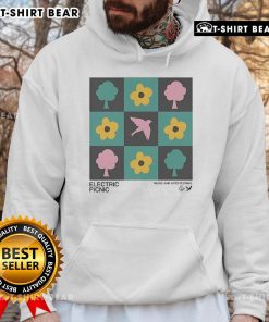 Pretty Electric Picnic Checkerboard Music and Arts Festival Hoodie featuring vibrant checkerboard design and festival branding.