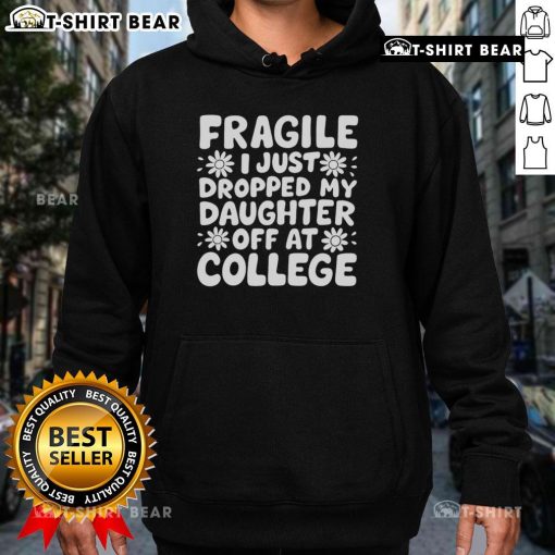 Cozy hoodie with 'Pretty Fragile' print, perfect for parents who just dropped their daughter off at college.