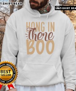 Pretty Hang In There Boo Hoodie in soft fabric featuring a cute design, perfect for cozy casual wear and uplifting vibes.