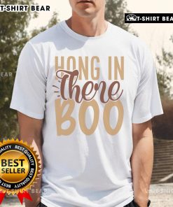 Pretty Hang In There Boo T-Shirt featuring a cute design of a sloth hanging on a branch, perfect for casual wear.
