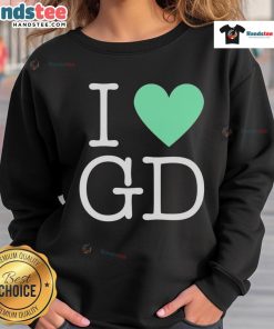 Pretty I Love GD Sweatshirt in stylish design, perfect for fans of GD fashion and cozy casual wear.