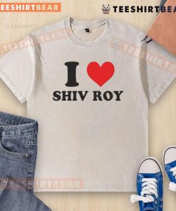Pretty I Love Shiv Roy washed t-shirt featuring a stylish design for fans of the show. Perfect for casual wear.