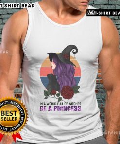 Pretty in a World Full of Witches Be a Princess Halloween Tank Top featuring a whimsical design perfect for spooky season.