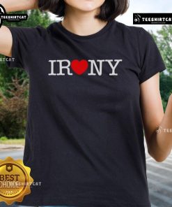 Pretty Irony Heart Ladies Tee featuring a stylish heart graphic on a soft, comfortable fabric, perfect for casual wear.
