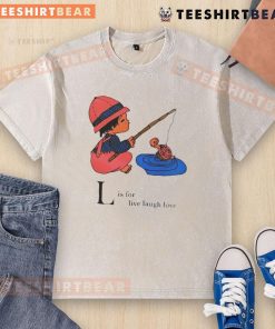 Pretty L Is For Live Laugh Love washed t-shirt featuring a stylish design and soft fabric, perfect for casual wear.