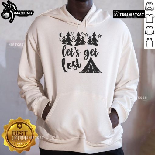 Cozy Pretty Lets Get Lost Hoodie in soft fabric, perfect for stylish comfort and outdoor adventures.
