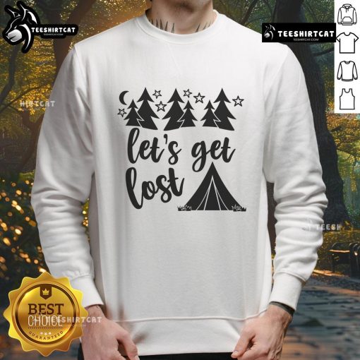 Cozy Pretty Let's Get Lost sweatshirt in soft fabric, perfect for casual outings and staying stylishly warm.