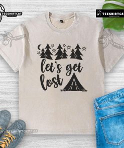 Pretty Let's Get Lost washed t-shirt in soft cotton, featuring a trendy graphic design perfect for casual outings.