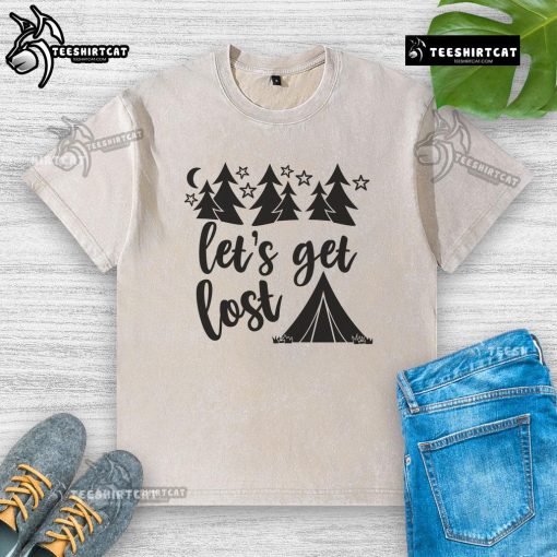 Pretty Let's Get Lost washed t-shirt in soft cotton, featuring a trendy graphic design perfect for casual outings.