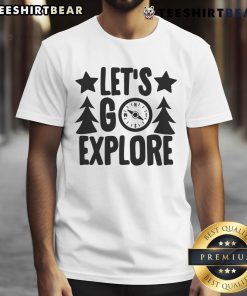 Pretty Let's Go Explore T-Shirt featuring vibrant design and adventurous theme, perfect for travel enthusiasts.