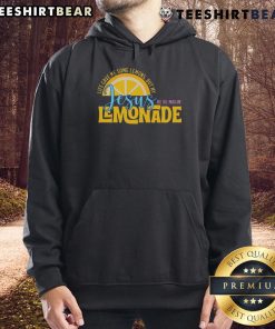 Cozy 'Pretty Life Gave Me Some Lemons, My Jesus Making Lemonade' hoodie in bright yellow, perfect for casual wear.