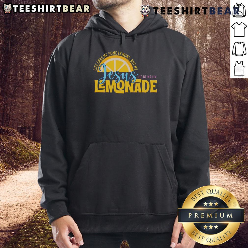 Pretty Life Gave Me Some Lemonds My Jesus Making Lemonade Hoodie Cozy 'Pretty Life Gave Me Some Lemons, My Jesus Making Lemonade' hoodie in bright yellow, perfect for casual wear.