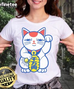 Pretty Lucky Neko Ladies Tee featuring a cute cat design, perfect for casual wear and cat lovers. Shop now!