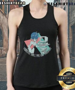 Pretty Mega 64 Where Will We Go Today tank top featuring vibrant graphics and a stylish design for casual wear.