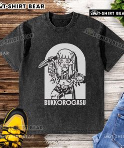 Alt Text: Pretty Mei Seira Bukkorogasu washed t-shirt in soft fabric, featuring a stylish design and relaxed fit.