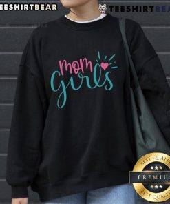 Cute girl wearing a Pretty Mom Girls sweatshirt, showcasing trendy style and comfort for young fashion lovers.