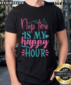 Pretty Nap Time Is My Happy Hour T-Shirt in pastel colors, perfect for cozy lounging and relaxation.