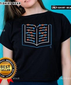 Alt Text: Pretty New York Mets neon women's tee with books design, perfect for stylish fans and casual wear.