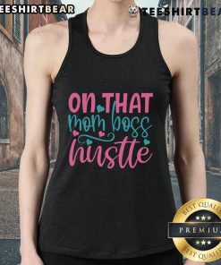 Stylish 'Pretty On That Mom Boss Hustle' tank top in a vibrant color, perfect for empowering moms on the go.