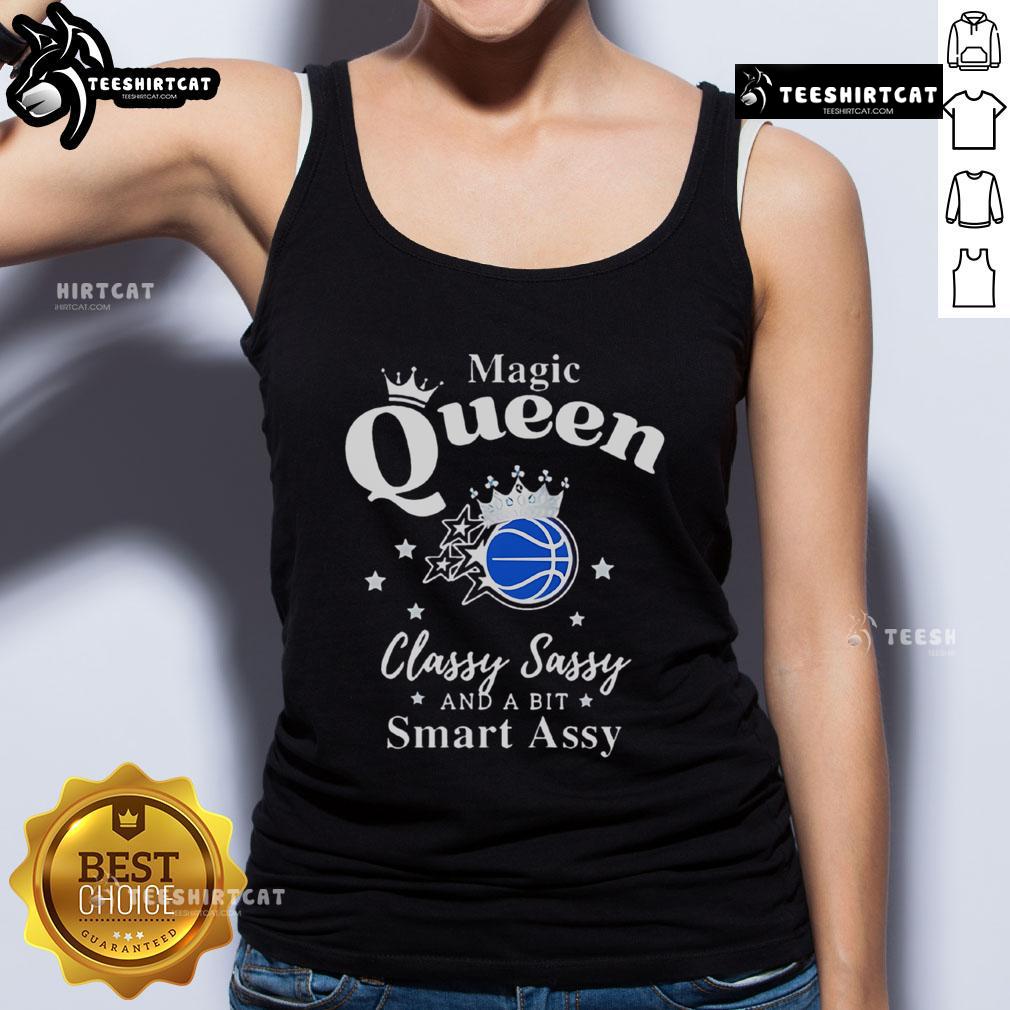 Pretty Orlando Magic Queen Classy Sassy And A Bit Smart Assy Tank Top Pretty Orlando Magic Queen tank top, stylishly classy and sassy with a smart-assy twist, perfect for fans.