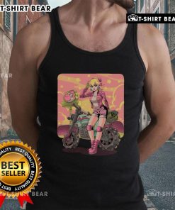 Pretty Princesses Peach Motorcycle Cross Country retro anime gamer tank top featuring vibrant graphics and stylish design.