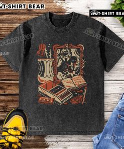 Retro washed t-shirt featuring 'Pretty Put Me In My Coffin' design, perfect for vintage style enthusiasts and casual wear.