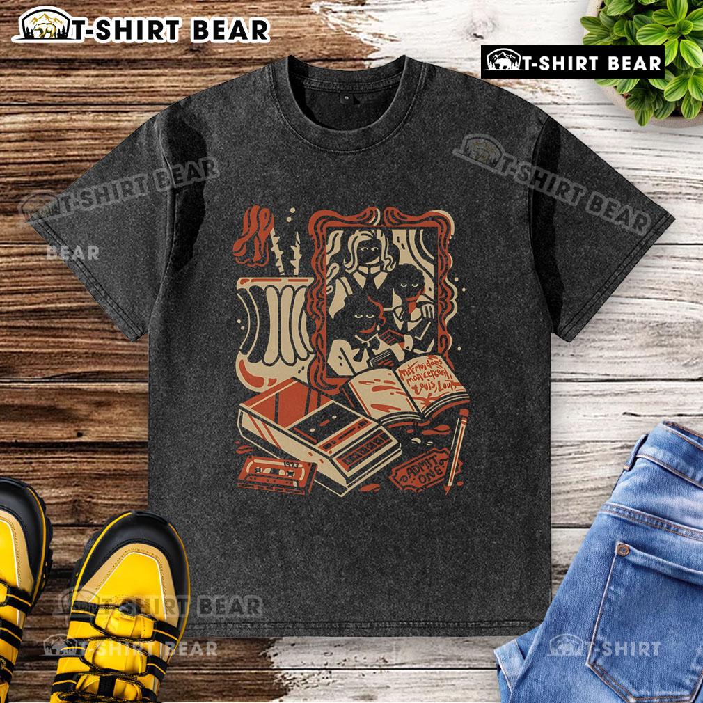 Pretty Put Me In My Coffin Retro Washed T Shirt Retro washed t-shirt featuring 'Pretty Put Me In My Coffin' design, perfect for vintage style enthusiasts and casual wear.