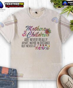 Alt Text: Pretty rainbow leopard print mothers and children heart sunflower washed t-shirt for stylish family outfits