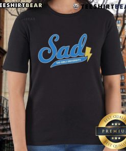 Alt Text: Pretty Sad Girlz University Ladies Tee featuring a stylish design for fashionable female students.