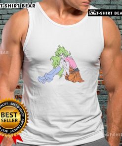 Retro vintage anime tank top featuring Pretty Snotgirl Olive Lottie design in vibrant colors, perfect for casual wear.