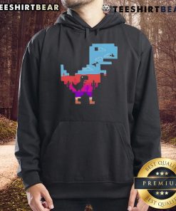 Pretty T-Rex No Internet Game retro hoodie featuring a cute dinosaur design for gamers and retro fashion lovers.