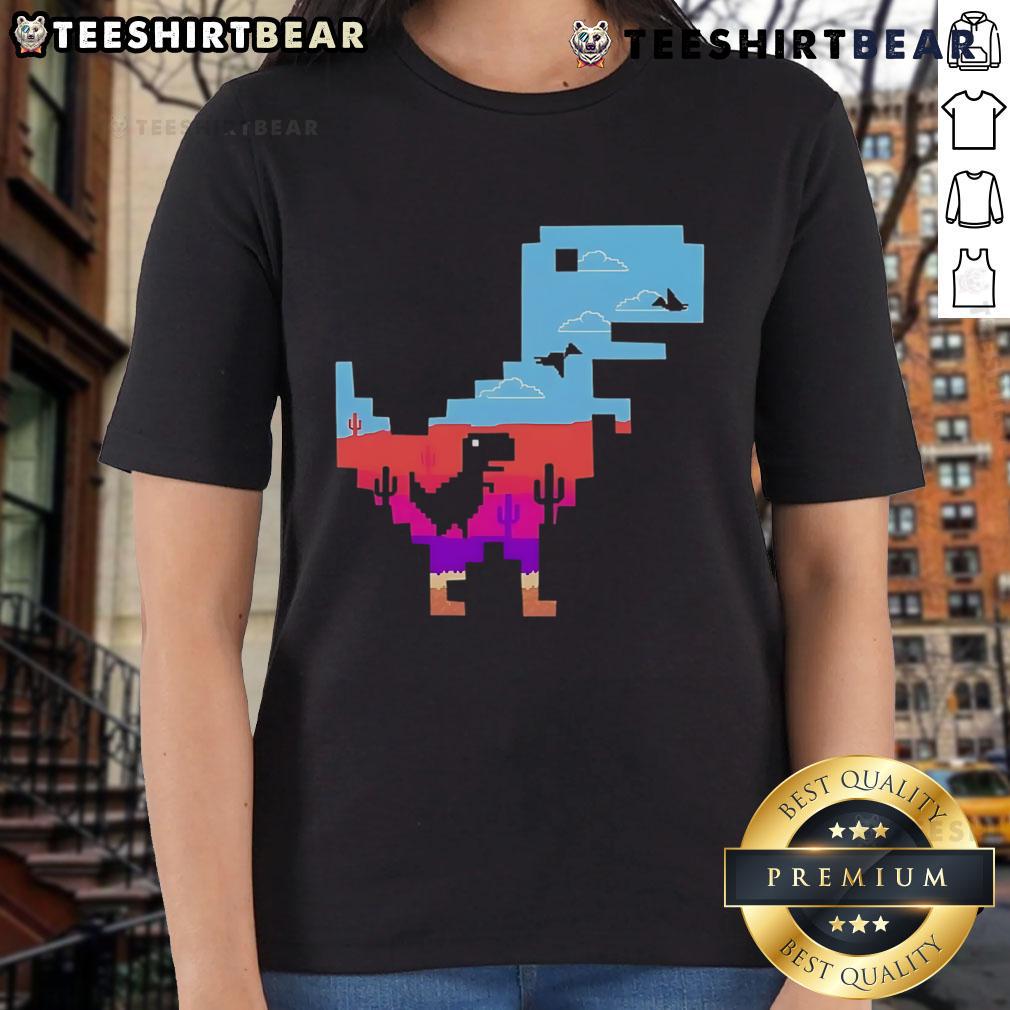 Pretty T Rex No Internet Game Retro Ladies Tee Pretty T-Rex No Internet Game Retro Ladies Tee featuring a colorful dinosaur design, perfect for gaming fans.