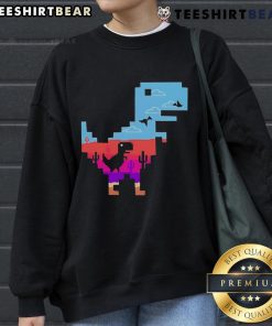 Pretty T-Rex no internet game retro sweatshirt featuring a playful dinosaur graphic on a cozy design.