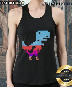 Pretty T-Rex No Internet Game Retro Tank Top featuring a playful dinosaur design, perfect for gaming fans and casual wear.