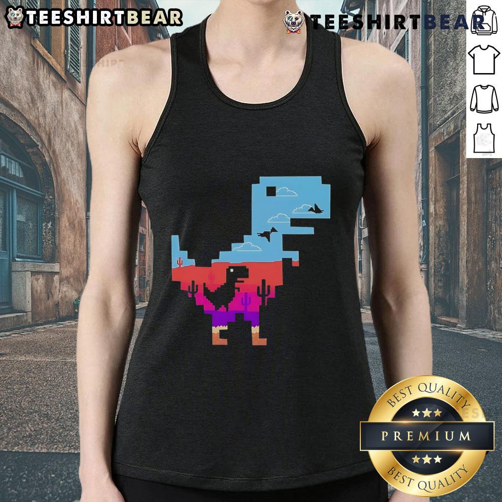 Pretty T Rex No Internet Game Retro Tank Top Pretty T-Rex No Internet Game Retro Tank Top featuring a playful dinosaur design, perfect for gaming fans and casual wear.