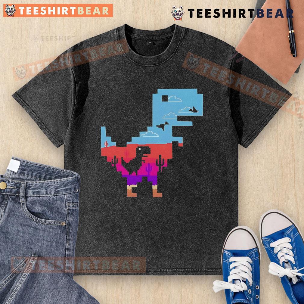 Pretty T Rex No Internet Game Retro Washed T Shirt Pretty T-Rex No Internet Game Retro Washed T-Shirt featuring a playful dinosaur design on a vintage-style tee.