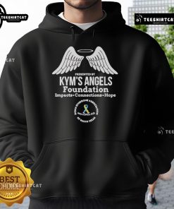 Pretty annual walk and stroll hoodie for Kym's Angels Foundation featuring vibrant colors and a supportive design.