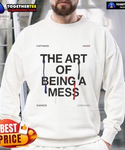 Cozy 'Pretty-The-Art-Of-Being-A-Mess' sweatshirt featuring stylish, casual design perfect for everyday wear.