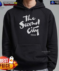 Pretty The Second City Texas hoodie featuring vibrant design, perfect for casual wear and Texas pride.