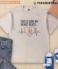 Pretty This Is How My Heart Beats Detroit Tigers washed t-shirt featuring vibrant team colors and a stylish design.