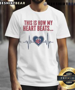 Pretty Minnesota Twins T-Shirt featuring 'This Is How My Heart Beats' design, perfect for baseball fans and team spirit.